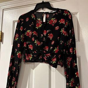 ZARA floral blouse